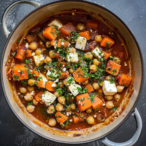 Chickpea Stew with Carrots and Marinated Feta (Ottolenghi)