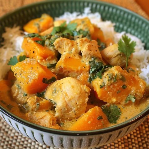 Butternut and Chicken Curry with Coconut Milk