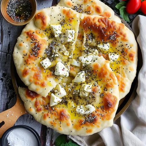 Cheese and Zaatar Flatbread - Middle Eastern Delight