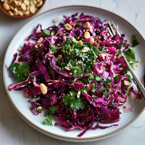 Asian-inspired red cabbage salad