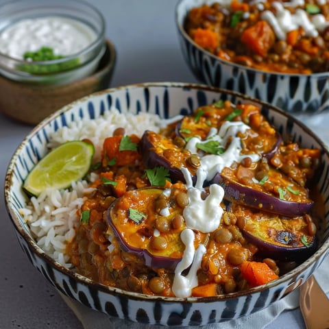 Eggplant & Lentil Curry