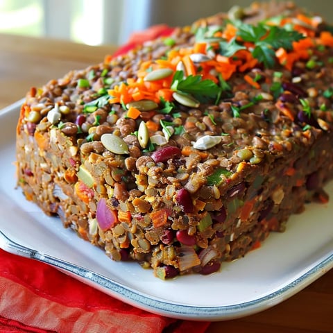 Delicious lentil and veggie loaf (vegan)